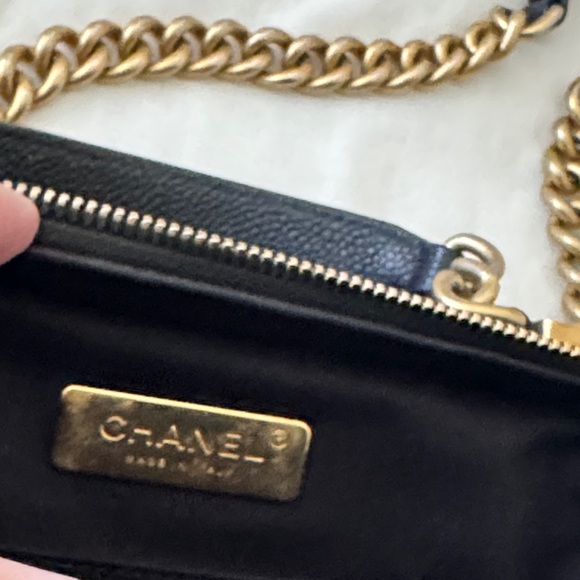 Chanel Black Quilted Crossbody with Gold Chain “AUTHENTIC” - Picture 11 of 11